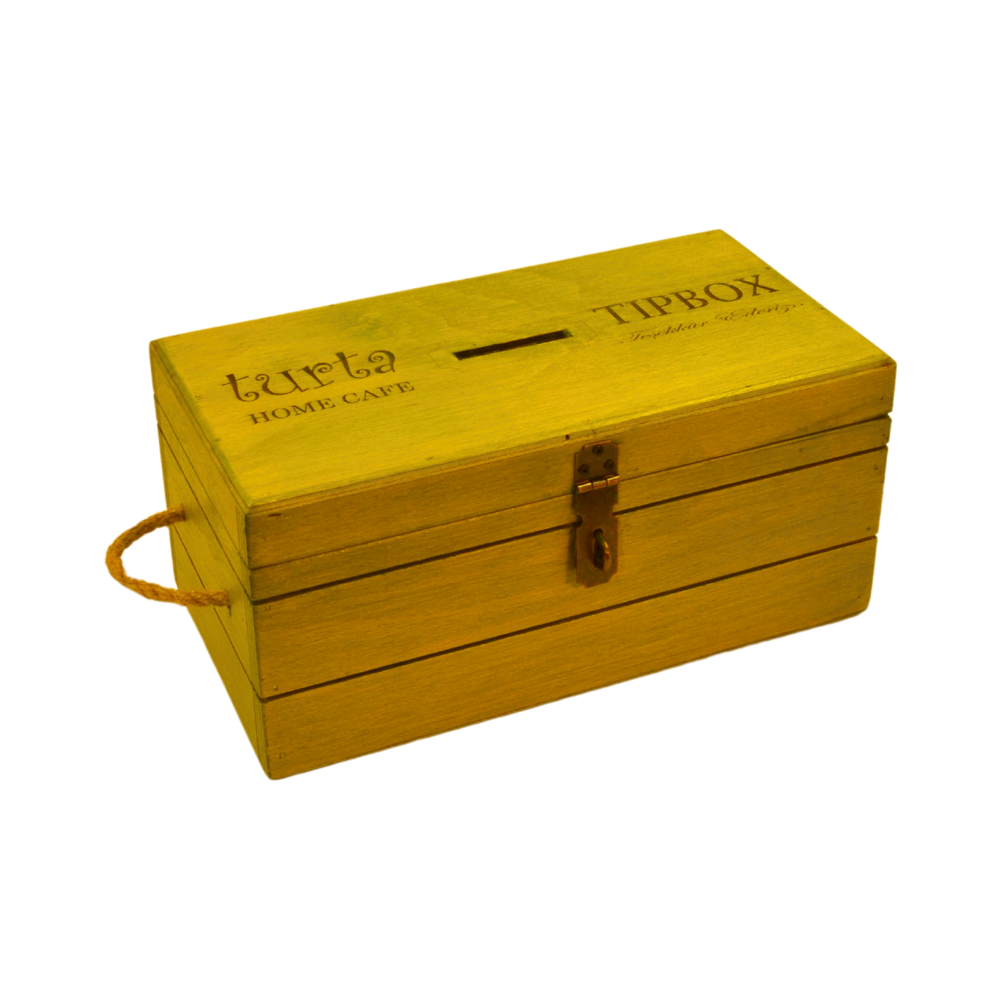 🟤 Ahşap Tipbox – 27×14×12 cm | Asma Kilitli, Logolu, El Yapımı