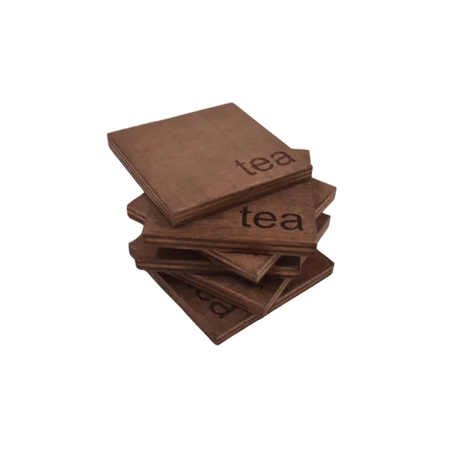 6'Lı Tea Bardak Altlık 9X9cm (1Cm Kalınlık) Suya Dayanıklı – Fotoğraf 1