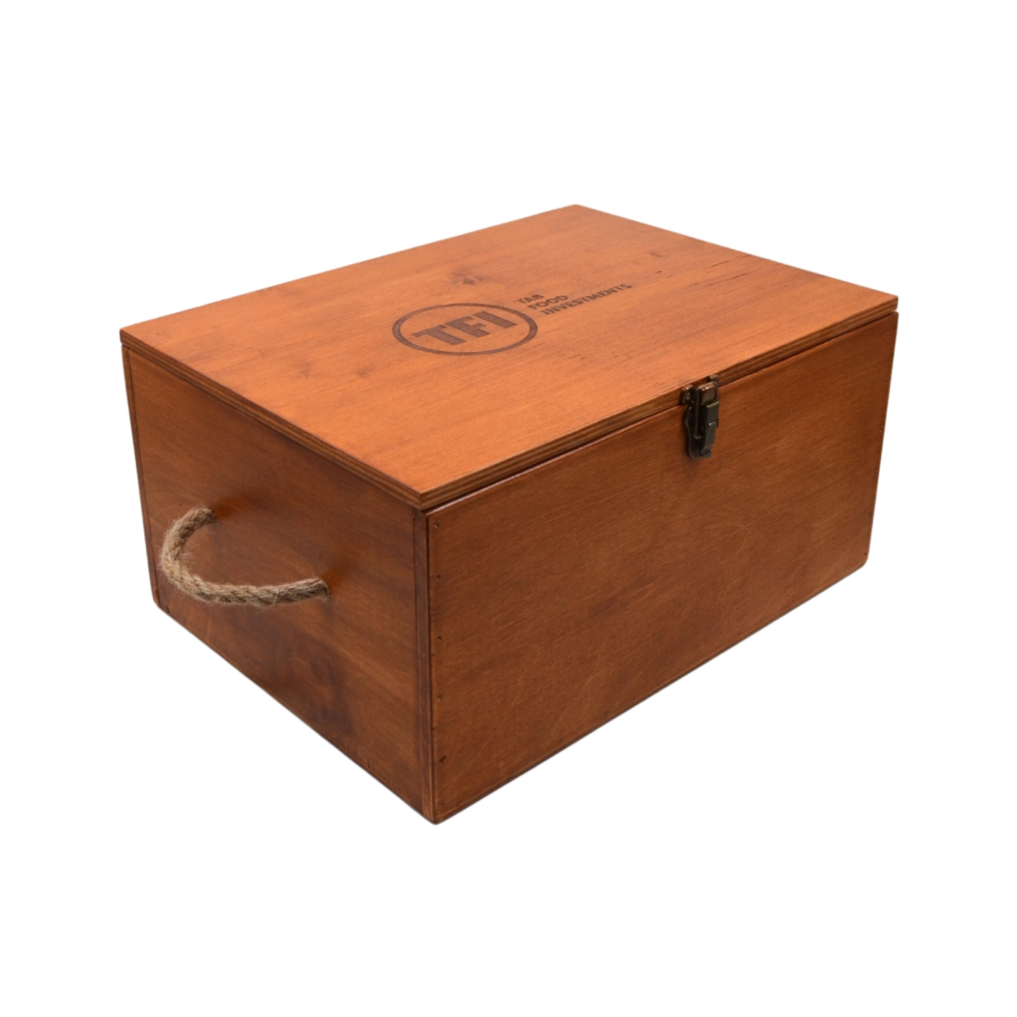 ✨ Ahşap Büyük Kutu – 40 × 20 × 20 cm | Kişiye Özel Yazılı / Logo Seçeneği